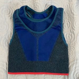 LNDR Double Layered Sports Bra Workout Top High Neck XS/S EUC